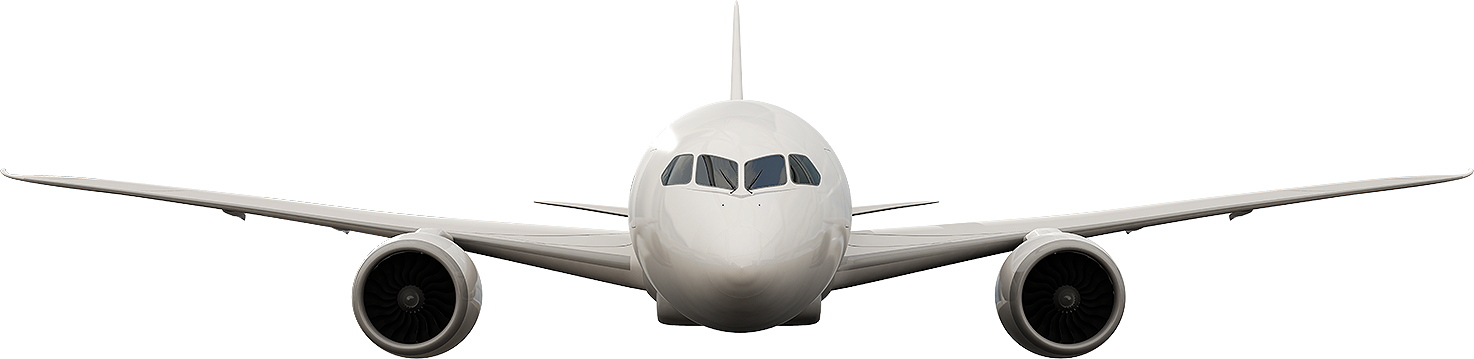 An aircraft hovering